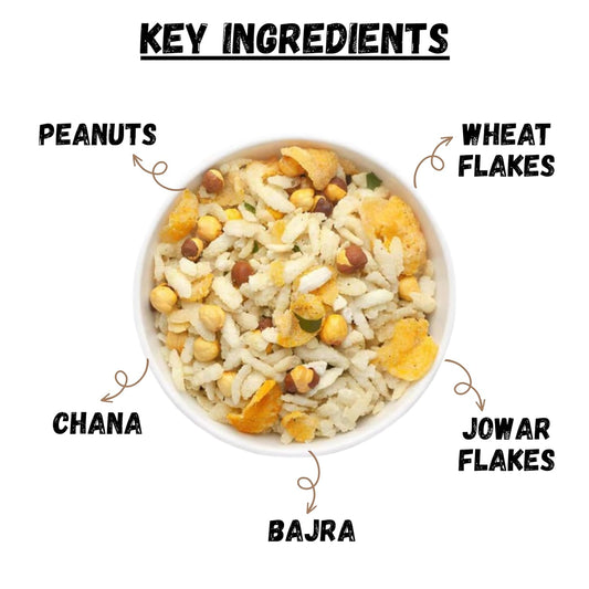 Poshtik Aahar Diet Mixture Namkeen, Healthy Roasted Snacks - 200 grams