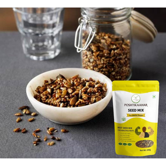 Poshtik Aahar Seed Mix Tasty And Healthy Rosted Snack 200g