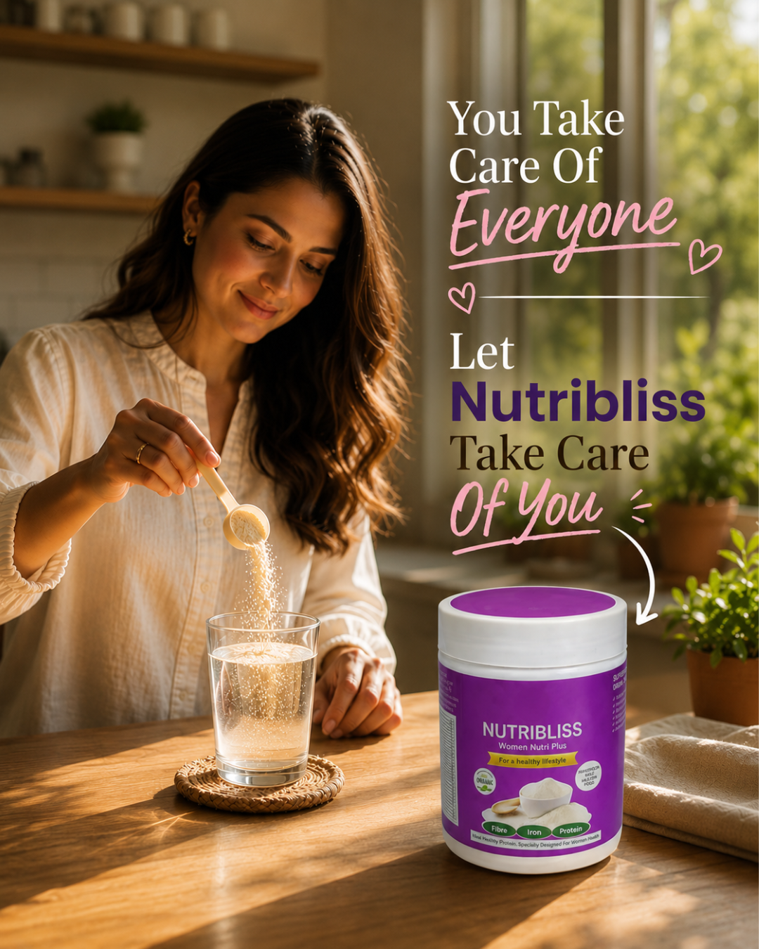 Nutribliss Women Nutri Plus | Organic Nuts & Seeds Nutrition Mix  200g | Women Wellness Drink