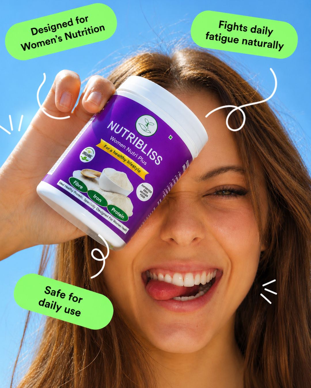 Nutribliss Women Nutri Plus | Organic Nuts & Seeds Nutrition Mix  200g | Women Wellness Drink