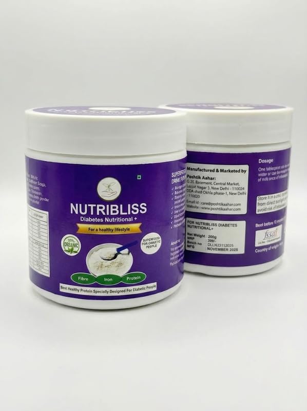 Nutribliss Diabetes Nutritional + Powder 200g | For Diabetic Lifestyle