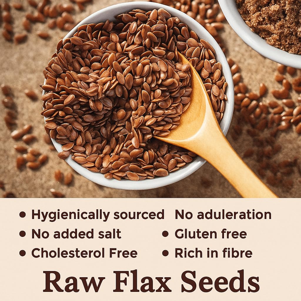 Poshtik Aahar Flax Seeds 200g - Alsi Seeds  | Raw Seeds for Eating