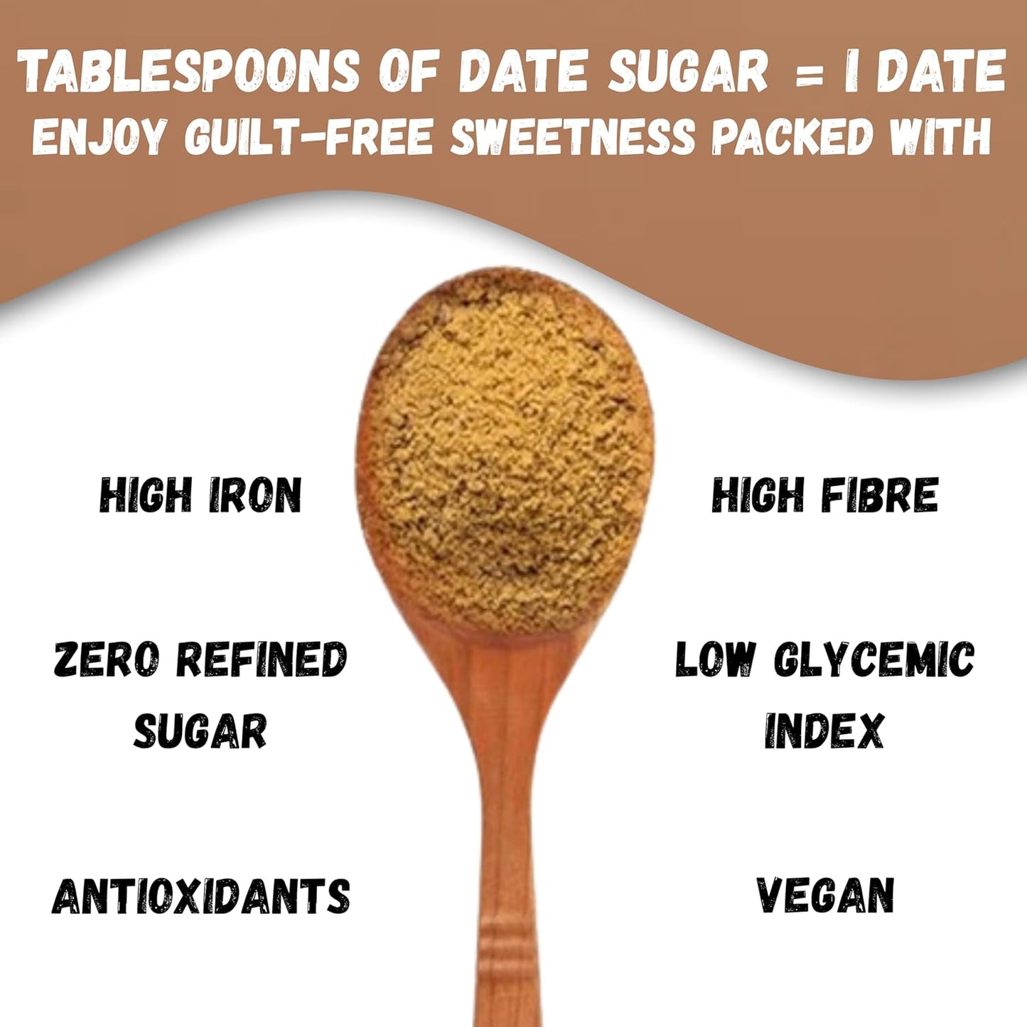 Poshtik Aahar Date Powder, Date Sugar, Healthy Sugar Substitute for White & Brown Sugar 500g