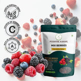 Poshtik Aahar Berries Mix | 8-In-1 Healthly Snacks Contains Cranberry, Black Raisins, Strawberry, Black Currant & More  - 200g