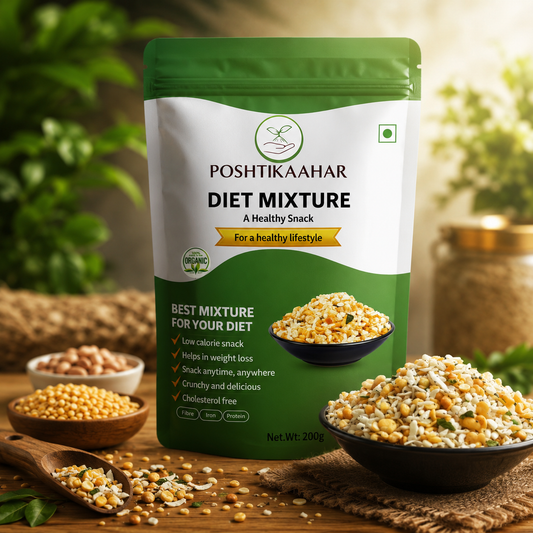 Poshtik Aahar Diet Mixture Namkeen, Healthy Roasted Snacks - 200 grams