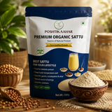 Poshtik Aahar Sattu 500g  - Roasted Gram Flour (Sattu Atta) Indian Chana Powder