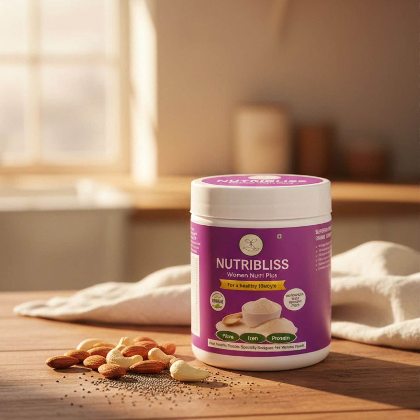 Nutribliss Women Nutri Plus | Organic Nuts & Seeds Nutrition Mix  200g | Women Wellness Drink