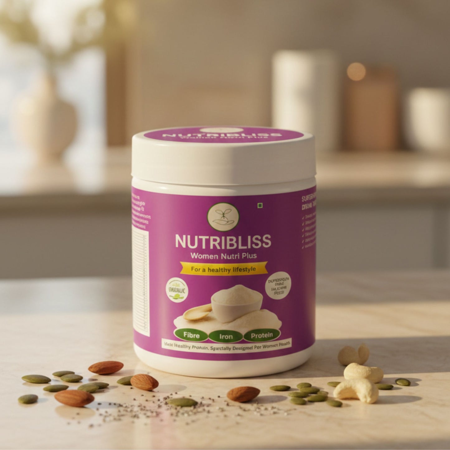 Nutribliss Women Nutri Plus | Organic Nuts & Seeds Nutrition Mix  200g | Women Wellness Drink